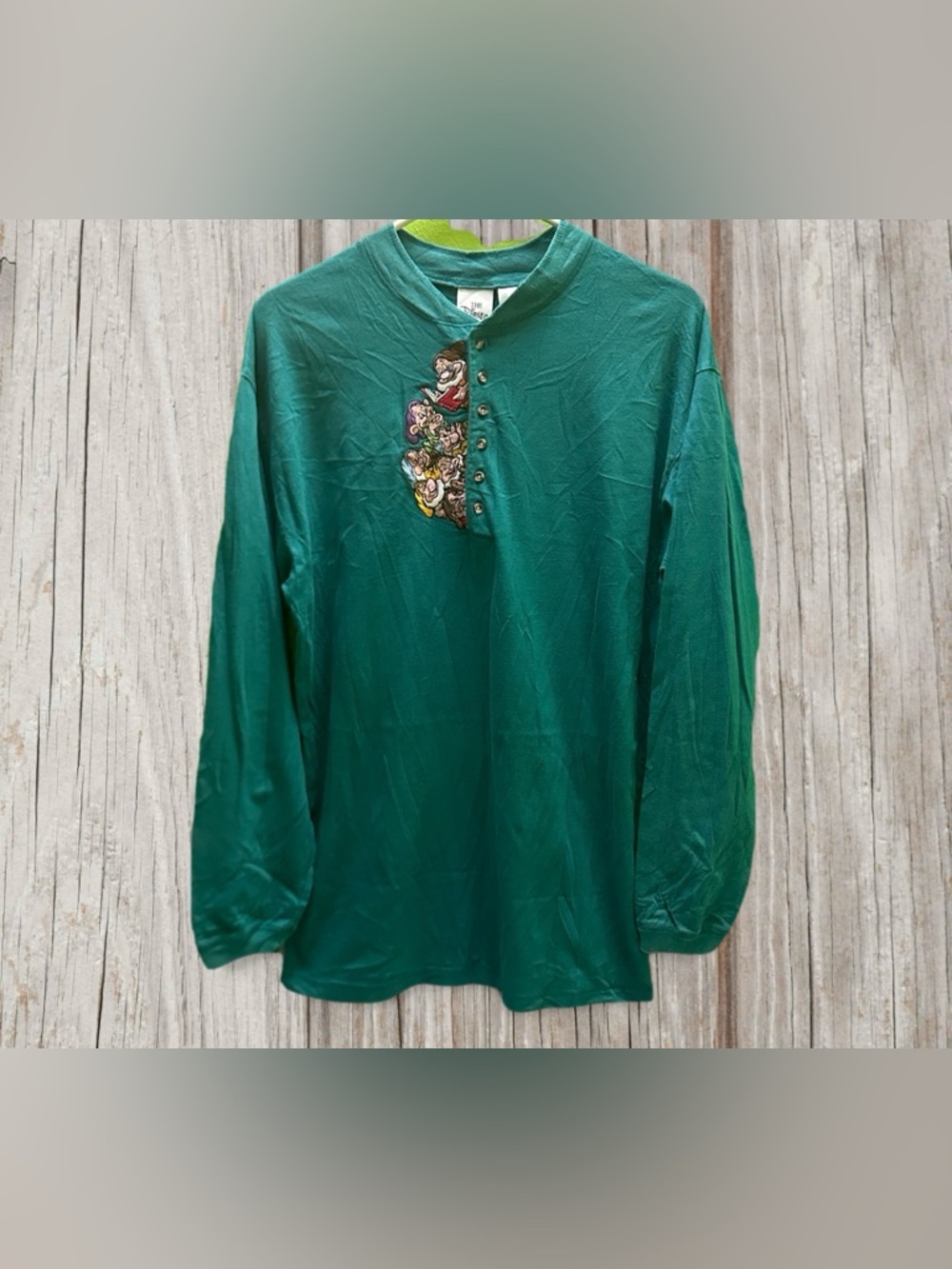 Disney Store vintage  Seven Dwarves Long-Sleeve Henley Shirt with Embroidery